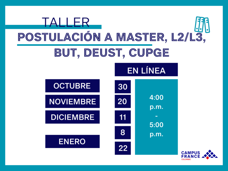 Programación de talleres de postulación