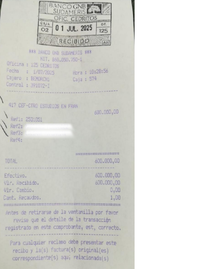 Recibo de caja Recibo de caja